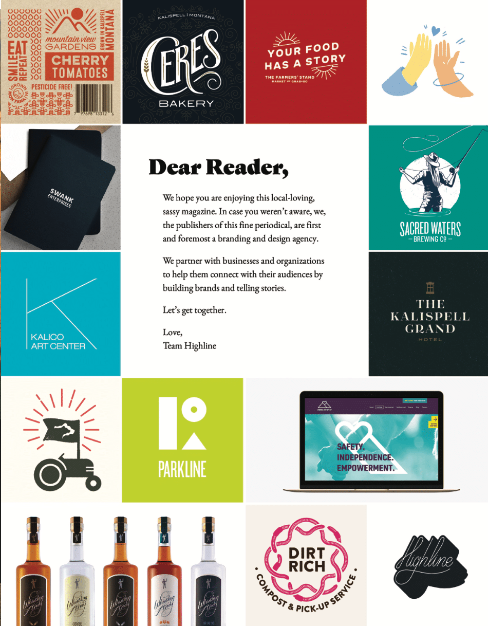 highline design branding web flathead valley whitefish kalispell